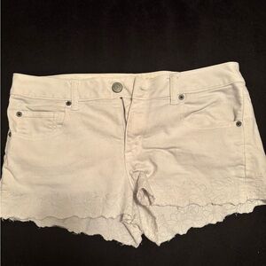 American Eagle Outfitters Cream Jean Shorts